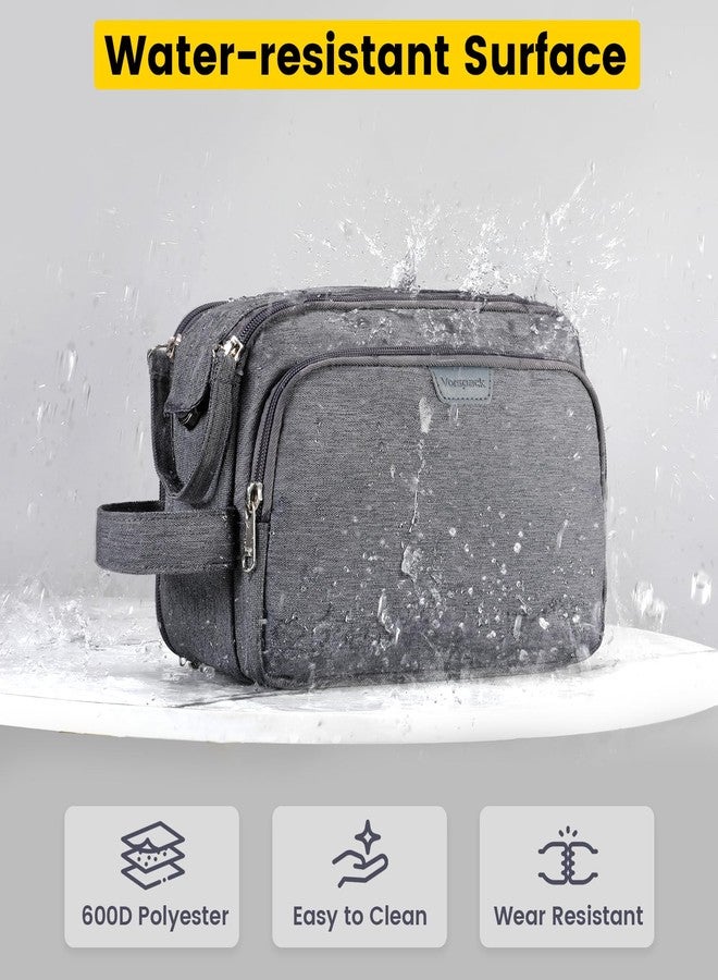 Vorspack Travel Toiletry Bag with Organized Compartment, Medium, Grey - Image 5