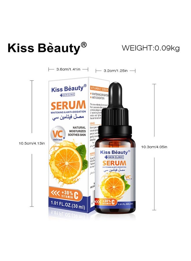 Kiss Beauty - VC Whitening & Anti-oxidation Serum,Natural Moisturizes Soothes Skin,Vitamin C Face and Eye Care  Help Fade Sun Spots Organic Anti-Aging Serum (30ml) - Image 1