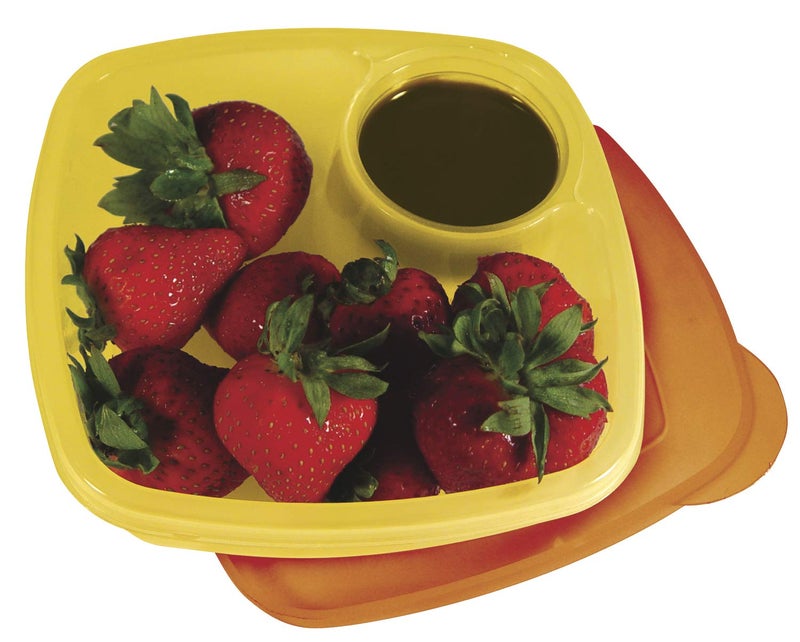 COMPAC HOME Take A Dip 2 The Side Orange-Yellow Compartment Lunch Containers or Snack Container for On The Go  Dishwasher and Microwave Safe - Image 4