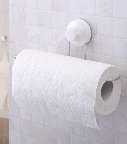 Vruta Trong Chrome Stainless Steel Self Adhesive Suction Cup Roll Paper Holder Wall Mounted Bathroom Toilet Paper Towel Holder Hanger - Image 2