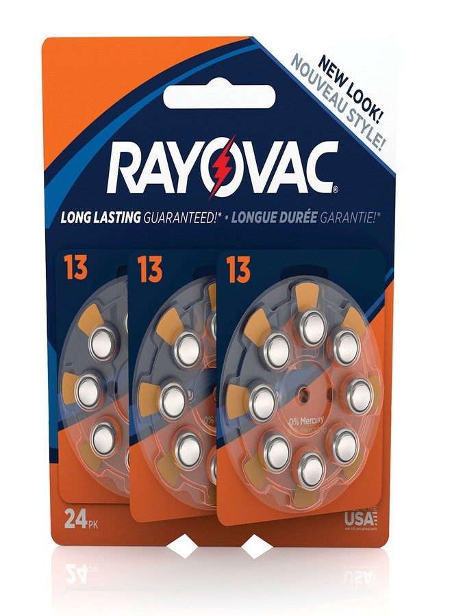 RAYOVAC Size 13 Hearing Aid Batteries, 24-Pack, L13ZA-24ZMB - Image 1