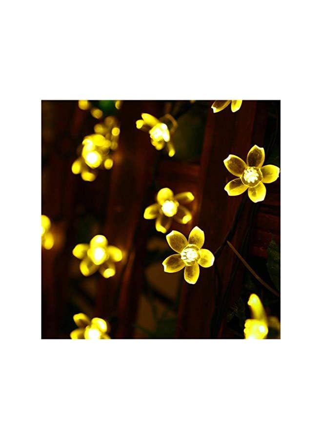The Bros Semintech Solar Powered String Lights Outdoor Waterproof 50LED Peach Blossom Xmas Decorations for Garden Patio Warm White - Image 2
