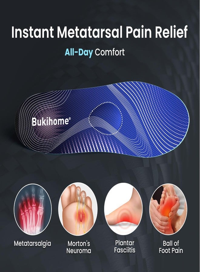 Bukihome Carbon Fiber Insole for Men & Women - Performance Sport Insoles - Metatarsal Pain Relief Inserts - Turf Toe Relief for Athletes - M - Women: 9.5-10|Men: 8-8.5 - Image 4
