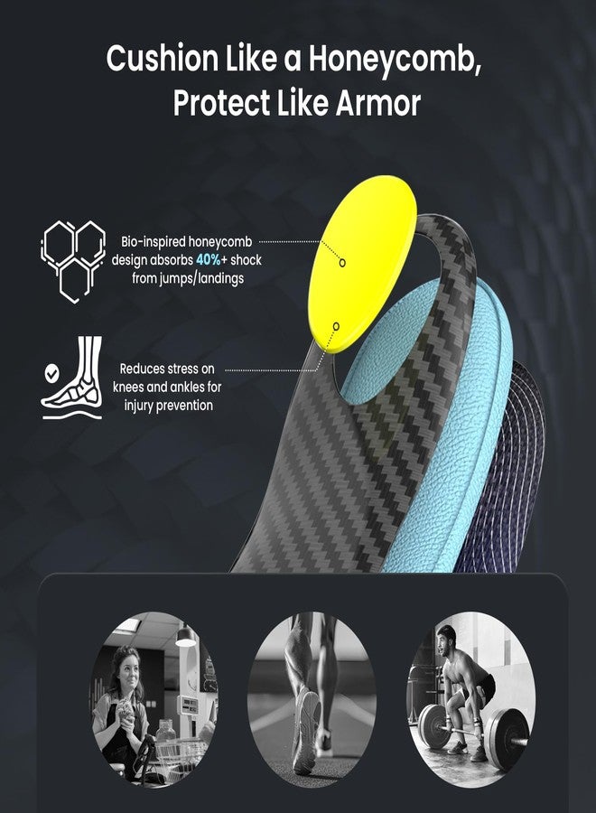 Bukihome Carbon Fiber Insole for Men & Women - Performance Sport Insoles - Metatarsal Pain Relief Inserts - Turf Toe Relief for Athletes - M - Women: 9.5-10|Men: 8-8.5 - Image 5