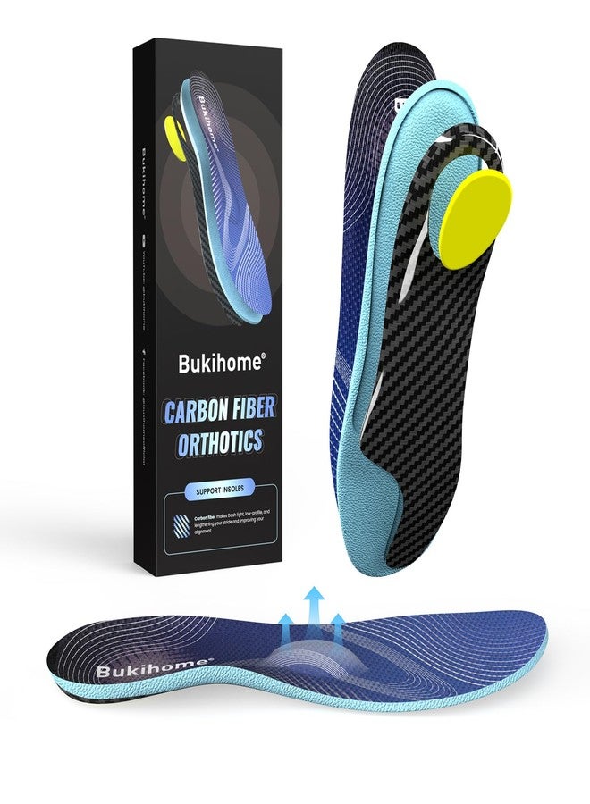 Bukihome Carbon Fiber Insole for Men & Women - Performance Sport Insoles - Metatarsal Pain Relief Inserts - Turf Toe Relief for Athletes - M - Women: 9.5-10|Men: 8-8.5 - Image 1