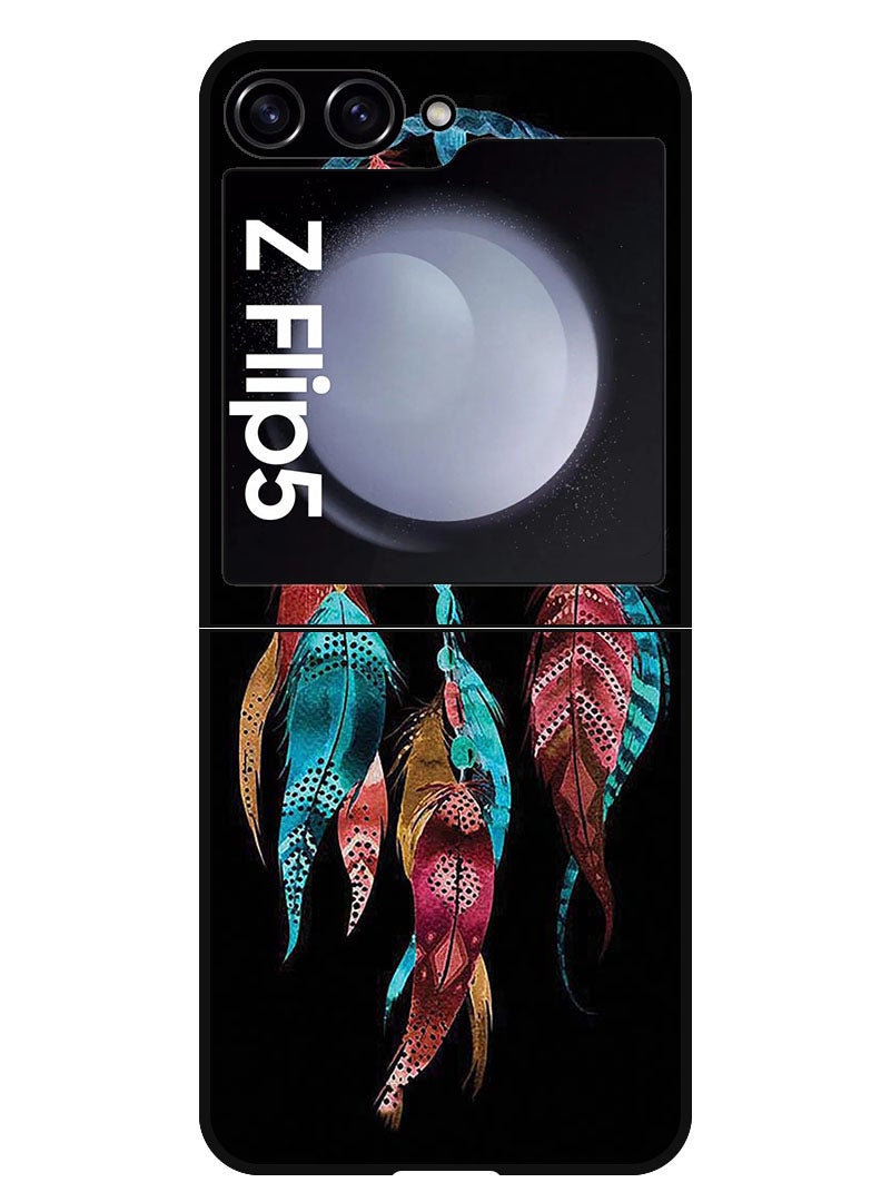 Theodor Protective Case Anti Scratch Shock Proof Bumper Cover For Samsung Galaxy Z Flip 5 Wind Charm Blue - Image 1