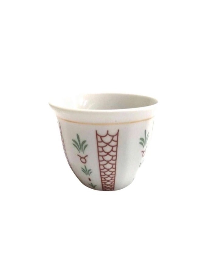 6-Piece Arabic Coffee Cup Set Gahwa cup 150 cc size 