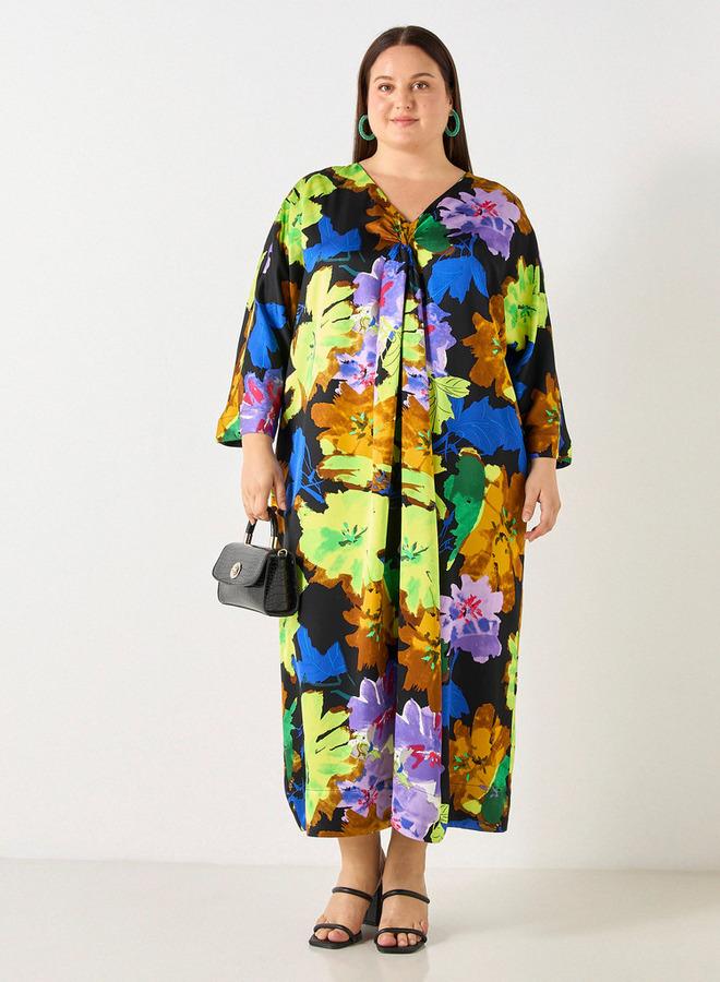  أولا بوبكن فستان قفطان مقاس كبير بجيوب وطبعات أزهار من أولا بوبكن - Image 1