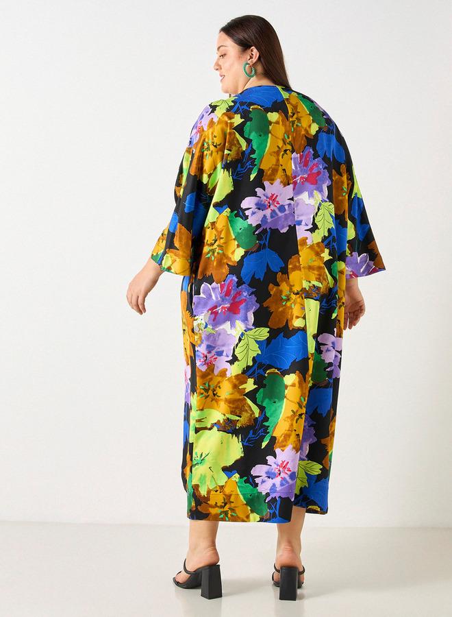  أولا بوبكن فستان قفطان مقاس كبير بجيوب وطبعات أزهار من أولا بوبكن - Image 3