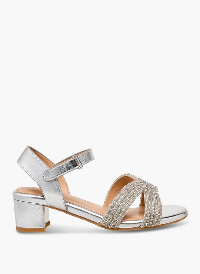 Celeste Girls Embellished Block Heel Sandals Ramadan Collection