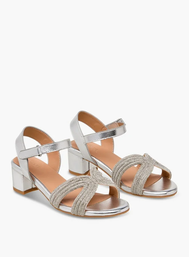 Celeste Girls Embellished Block Heel Sandals Ramadan Collection