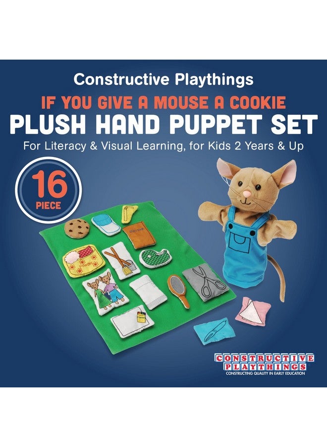 Constructive Playthings If You Give a Mouse a Cookie Plush Hand Puppet Set for Literacy and Visual Learning, Toddler Toys for Kids 2 Years & Up, 16-Pieces - Image 2