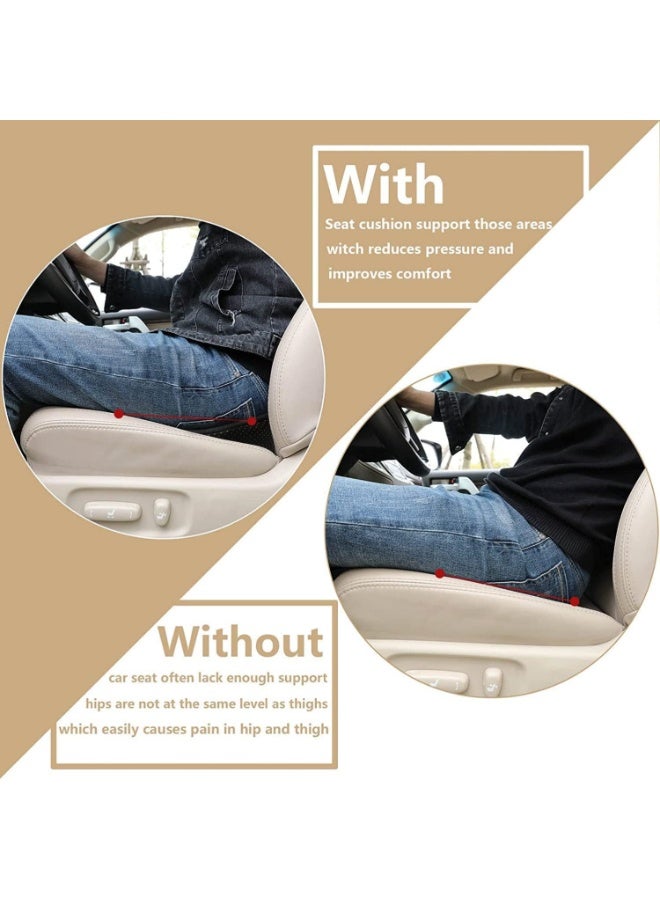 Car Seat Cushion for Driving, Comfort Memory Foam for Car Driver Seat – Back Support, Pain Relief for Car Travel, Long Trips (Black) - Image 4
