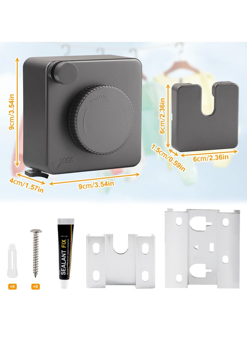 حبل غسيل قابل للسحب، حبل غسيل قابل للتمديد من الفولاذ المقاوم للصدأ قابل للتمديد - Image 2