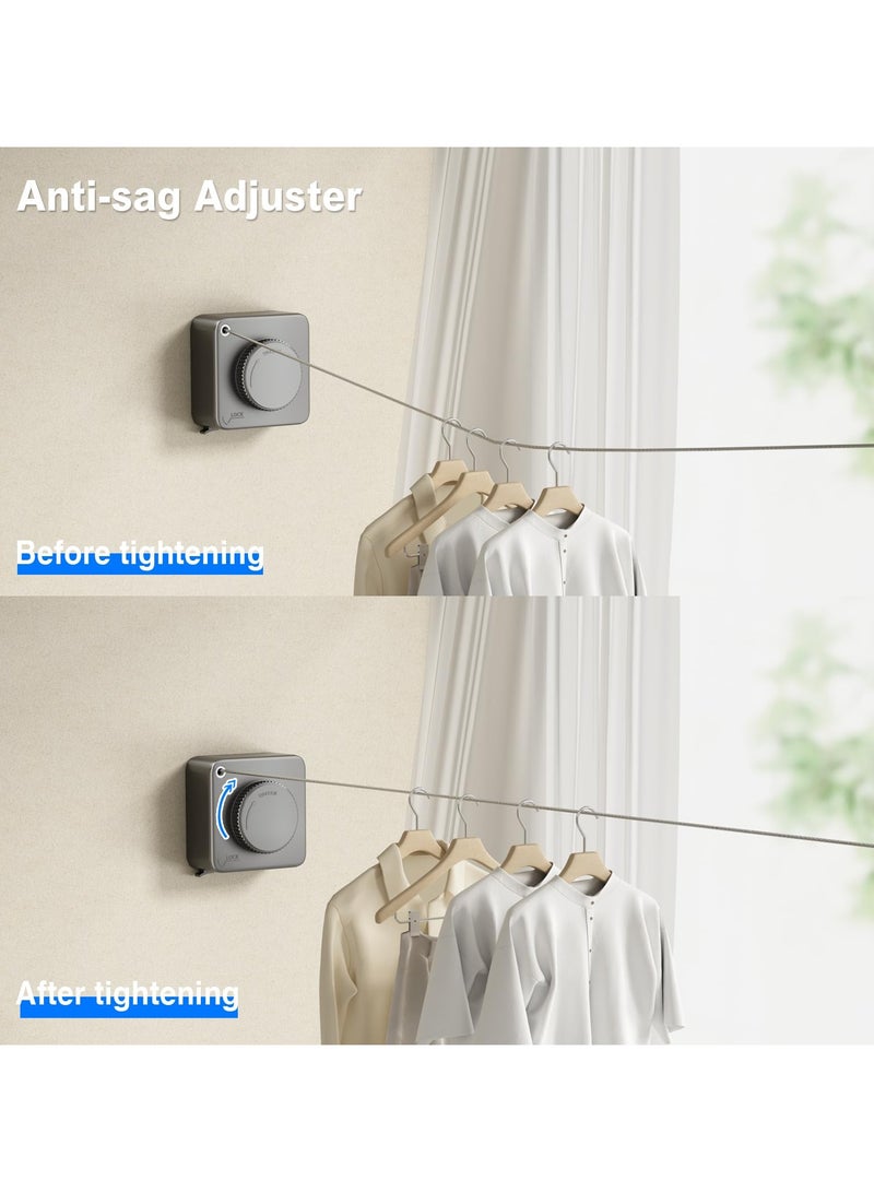 حبل غسيل قابل للسحب، حبل غسيل قابل للتمديد من الفولاذ المقاوم للصدأ قابل للتمديد - Image 4