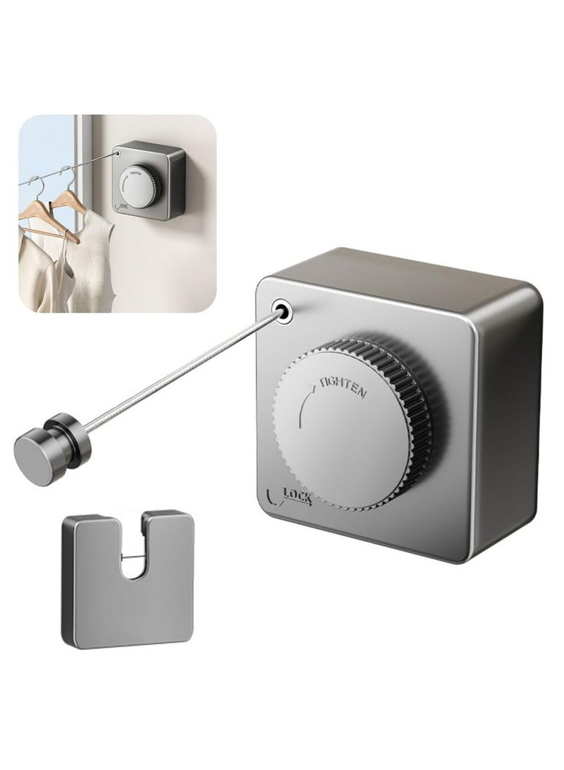 حبل غسيل قابل للسحب، حبل غسيل قابل للتمديد من الفولاذ المقاوم للصدأ قابل للتمديد - Image 1