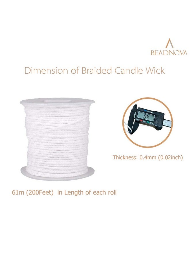 Braided Candle Wick Spool 200 Ft Cotton Candle Wick Roll Core Braided Wick For Candle Making And Candle Diy (61M/67Yard/200 Foot) - pzsku/Z61EF3AE48C4342D6A4F0Z/45/_/1724479572/d66be4c3-9351-443c-93fd-fb81844904b7