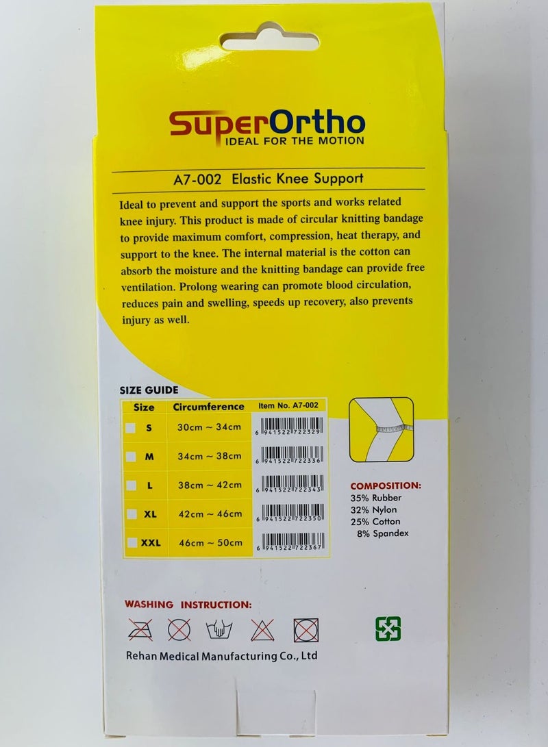 SuperOrtho Elastic Knee Support A7-002 (XL) Black - Image 2