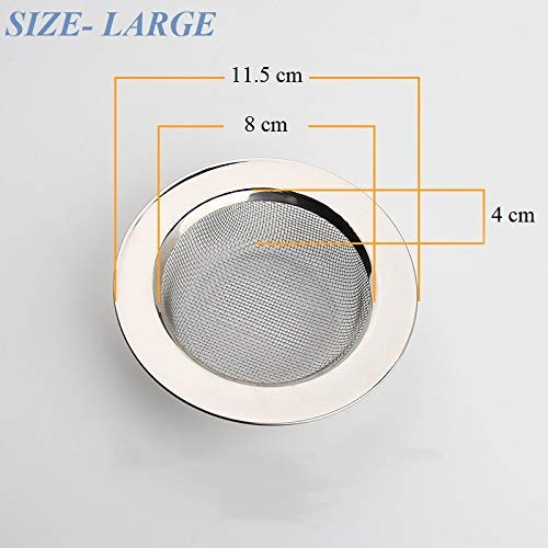 KitchenFest® Kitchen Sink Strainer Heavy Duty Stainless Steel Strainer Kitchen Drain Basin Basket Filter Stopper Drainer Sink Jali (Size- 11.5 cm) - Image 2