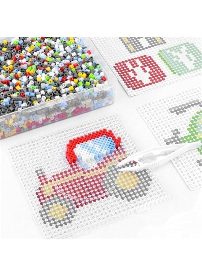 هالامودو مجموعة خرز فيوز من 5000 قطعة 5 ملم 18 نمط خرز ميلتي فيوجن للفنون والحرف اليدوية مجموعة اللؤلؤ هدايا للاطفال، هدايا الكريسماس وعيد الفصح للاطفال - Image 3