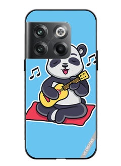 Protective Case Cover For OnePlus Ace Pro Panda Playing Music Design Multicolour
