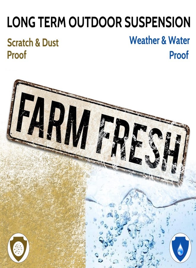 SOYAVE Fresh Fresh Unique Metal Tin Sign, Barn Sign, Farmer Sign, Eggs Sign, Chicken Coop Décor, Farm Fresh Sign, Business Sign, 4-Inch by 16-Inch Sign - Image 5
