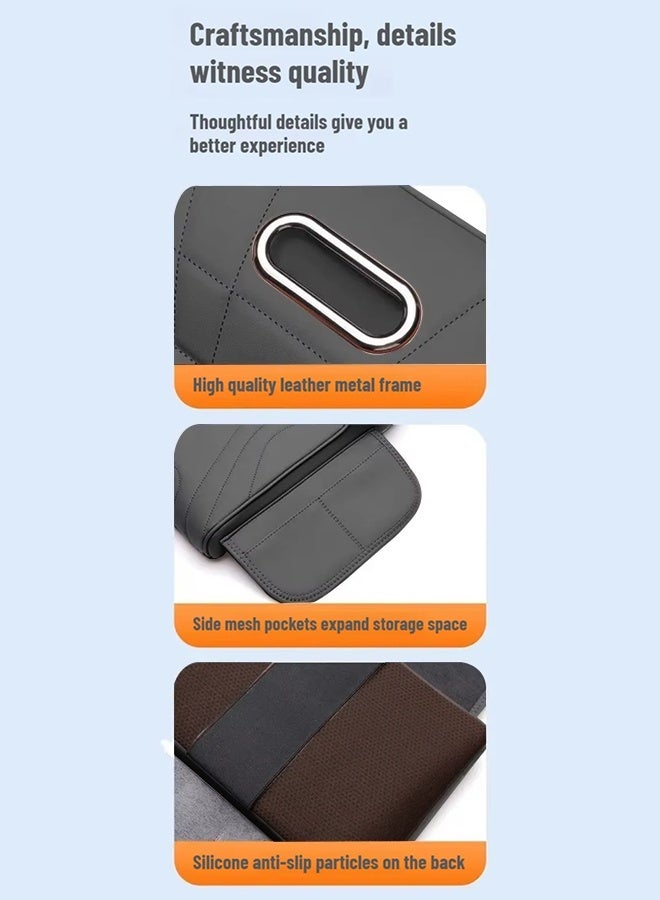 Arm Rest Cover for Car, Car Armrest Center Console Cover with Tisseu Holder, Car Armrest Storage Box, Center Console Armrest, Leather Trim Car Armrest Cushion Anti-Scratch, For Haval H9 2rd 2024 2025 ,Suitable for Most Vehicle, SUV - Image 5
