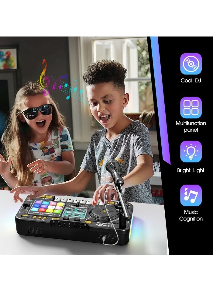 null - Kids DJ Turntable Toy – Multi-Function Bluetooth Music Instrument with Realistic Sound Effects, Playable Keys & Microphone  | Educational Baby Musical Toy for Early Learning & Hand-Eye Coordination - Image 1