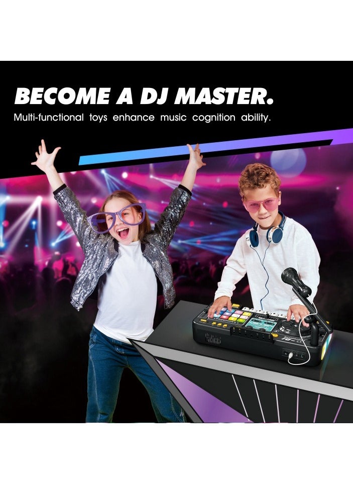 null - Kids DJ Turntable Toy – Multi-Function Bluetooth Music Instrument with Realistic Sound Effects, Playable Keys & Microphone  | Educational Baby Musical Toy for Early Learning & Hand-Eye Coordination - Image 1