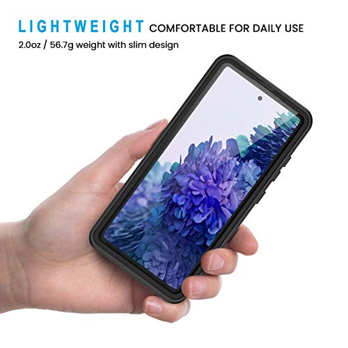 Lanhiem for Samsung Galaxy S20 FE Case, IP68 Waterproof Dustproof with Built-in Screen Protector, Heavy Duty Full Body Protective Phone Case for Galaxy S20 FE 5G, Black/Clear - Image 2
