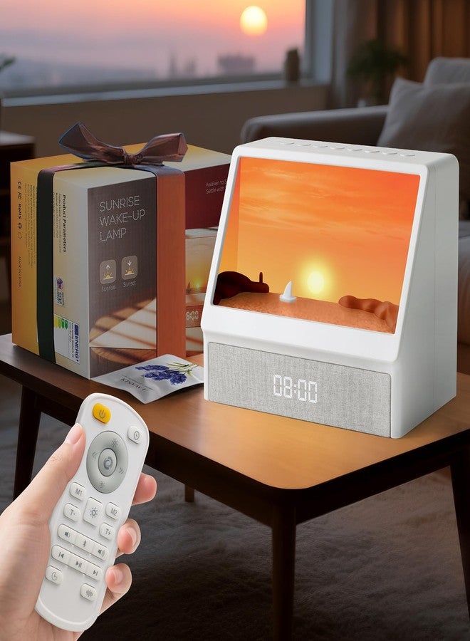 Maliansun Sunrise Alarm Clock for Heavy Sleepers, Sunlight Alarm Clock with 10 Sleep Scene Simulations, 12 White Noise Sound Machines with Bluetooth Speaker - Image 1
