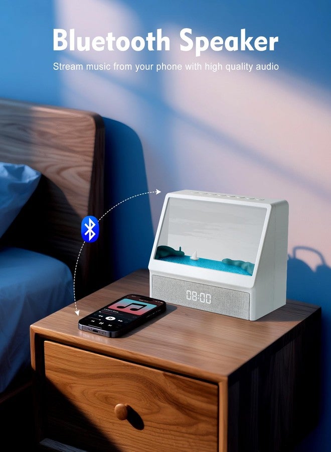 Maliansun Sunrise Alarm Clock for Heavy Sleepers, Sunlight Alarm Clock with 10 Sleep Scene Simulations, 12 White Noise Sound Machines with Bluetooth Speaker - Image 5