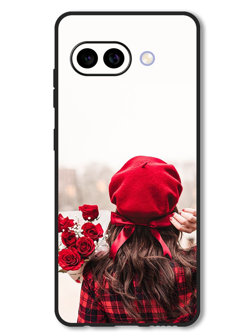 Theodor Case Compatible with Google Pixel 9A Protection Shockproof Bumper Cover Holding Flowers - Image 1