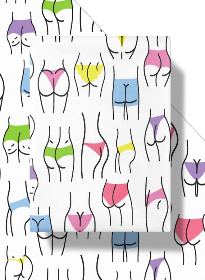 LeZakaa Funny Butt Wrapping Paper Roll, Artistic Body Line Design Party Favors Gift Wrap for Birthday, Bachelor, Bachelorette, Anniversary, for Adult Women Men, Mini Roll, 17 in x 16.4 ft - Image 2