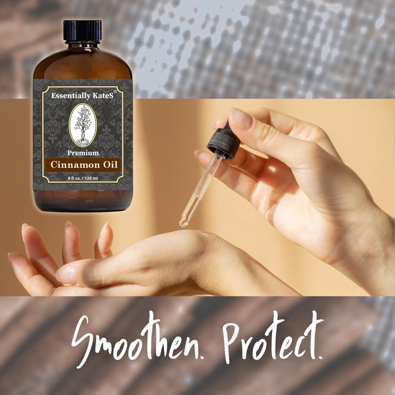 Essentially KateS Premium Cinnamon Oil 4 Fl Oz with Huge Dropper and Sprayer - 100% Pure, Natural & Therapeutic - Cleaning, DIY Soap, Diffuser, Aromatherapy, Garden and Kitchen - Indoor and Outdoor - Image 4