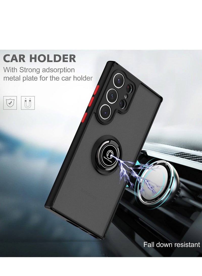 GULFLINK Back Cover Phone Protection Case for Samsung S23 Ultra Black/Red - Image 3