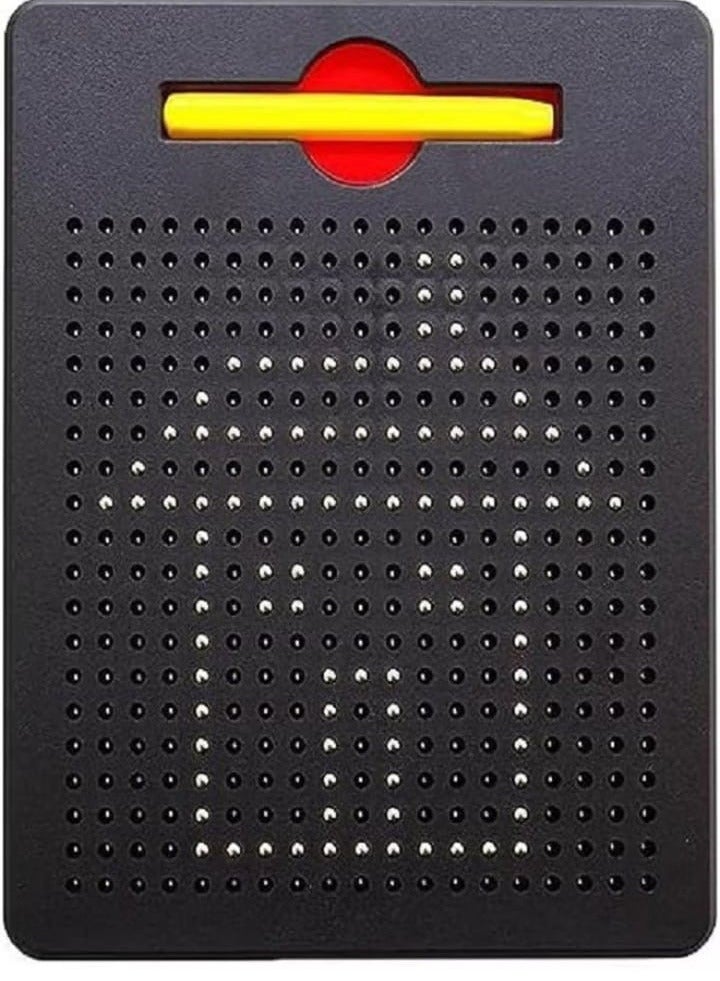 Mini MagPad Magnetic Drawing Board for Kids and Toddlers with Magnetic Pen and Beads - Erasable Doodle Writing Board and Drawing Board Toy (Black) - Image 1