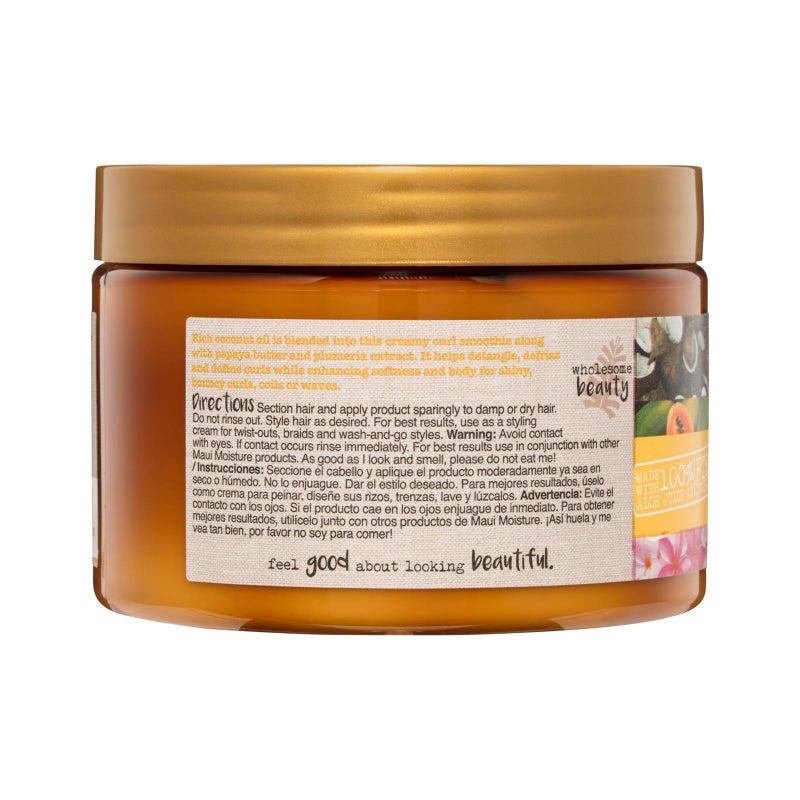 Maui Moisture Hydrating Curl Smoothie with Coconut Oil | For Tight Curls | Silicone-Free | Vegan | 12 oz Pack of 2 - Image 2