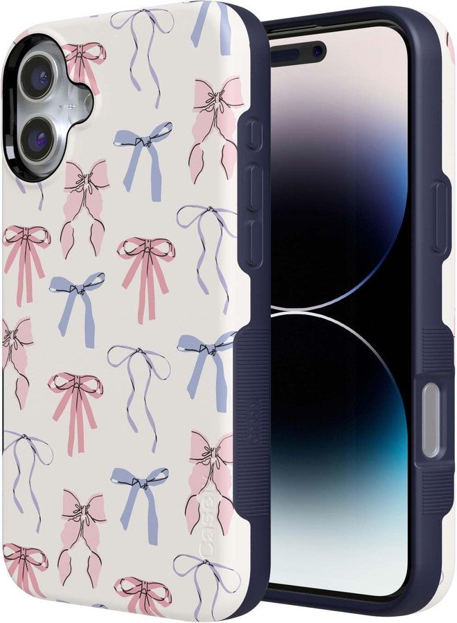 Casely iPhone 16 Case | Coquette Girlie | Pastel Bows Case | Bold Protective Design | Compatible with MagSafe - Image 2