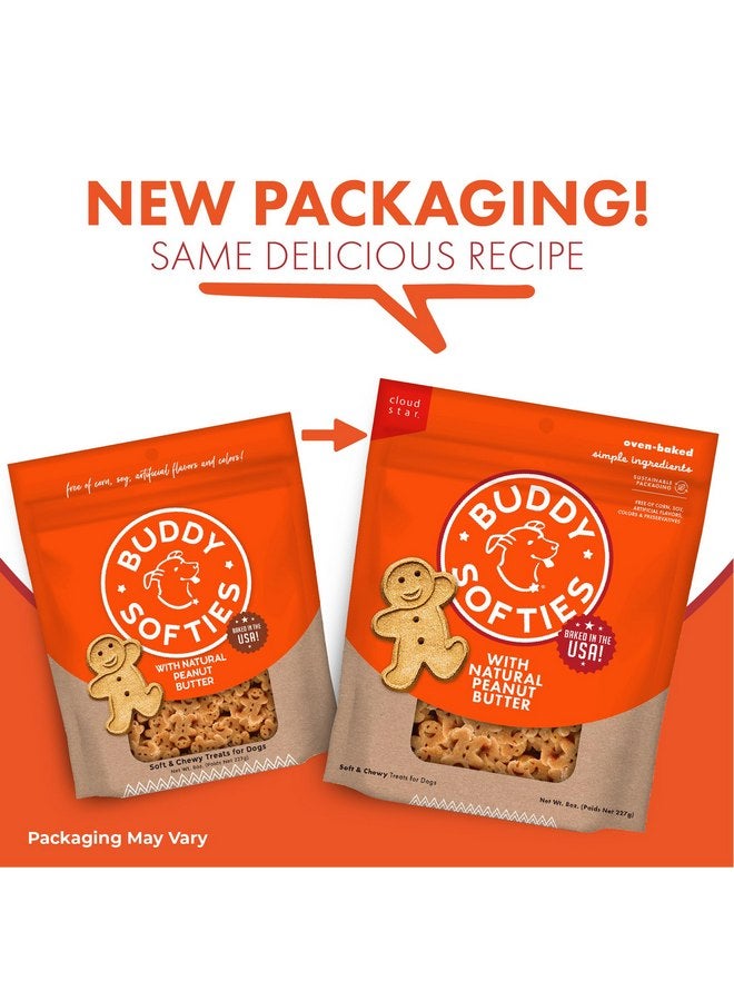 Buddy Biscuits 8 oz Bag of Softies Soft & Chewy Dog Treats, Made with Peanut Butter - Image 1