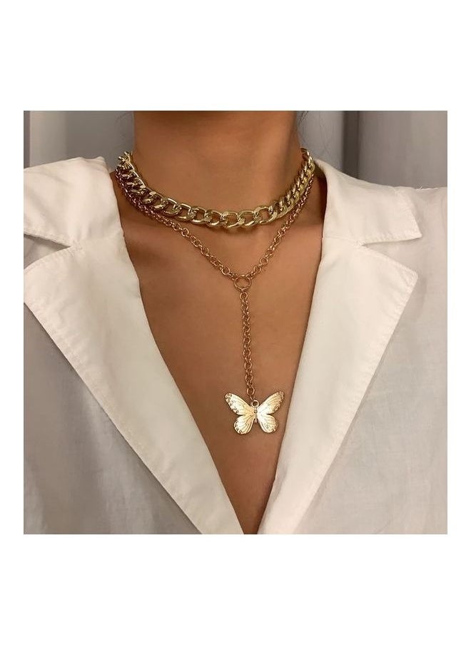 NIBEMINENT - 2-Piece Women's Patchwork Butterfly Shape Nacklace - Image 1