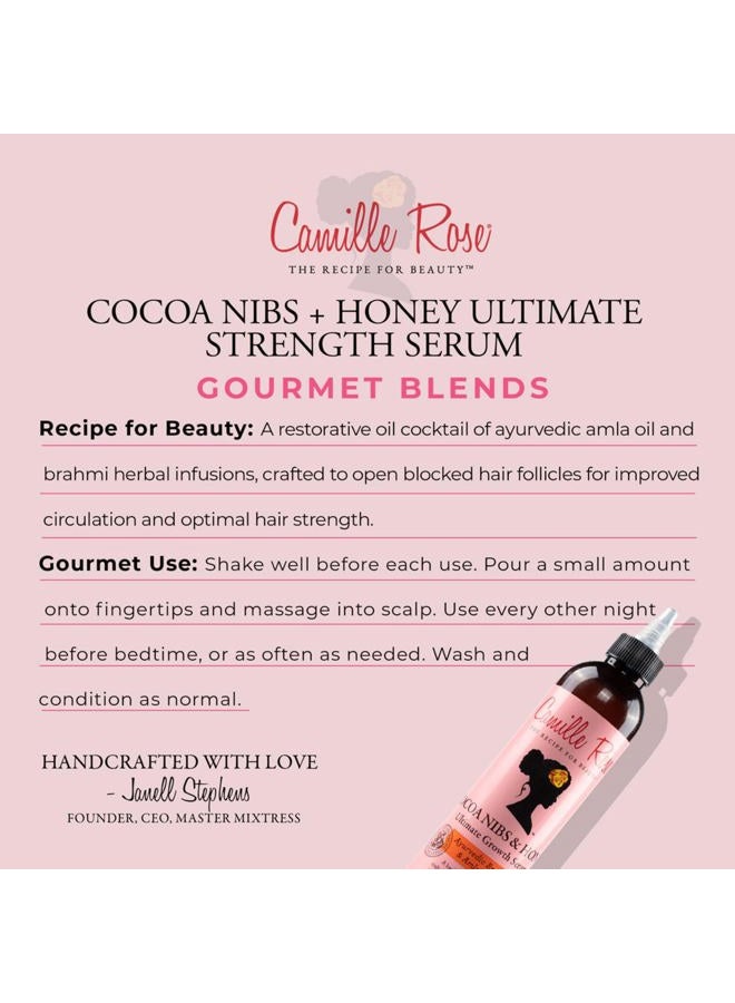 Cocoa Nibs & Honey Hair Growth Serum, with Amla Oil to Naturally Thicken Strengthen and Condition, for All Hair Types, 8 oz