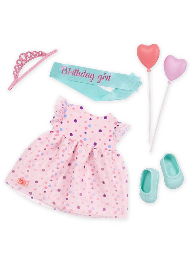 Our Generation Fashionable 18-inch Girl Doll with Frilly Party Dress & Shoes, Gifting Toys, Age 6+ years, Character-Esme - Image 4