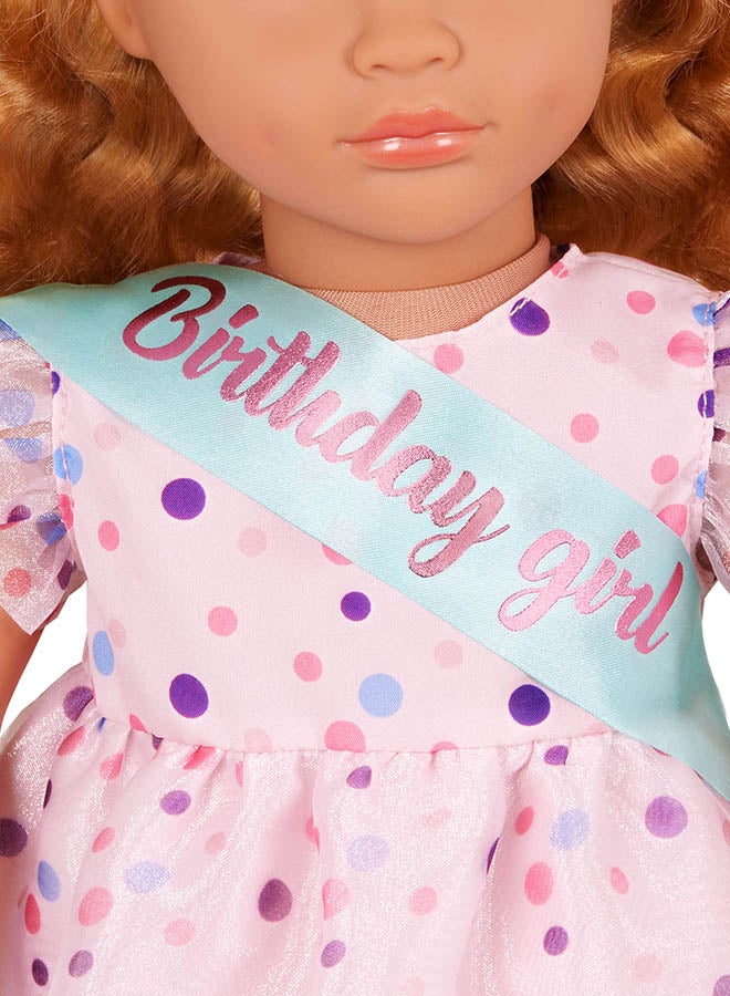 Our Generation Fashionable 18-inch Girl Doll with Frilly Party Dress & Shoes, Gifting Toys, Age 6+ years, Character-Esme - Image 5