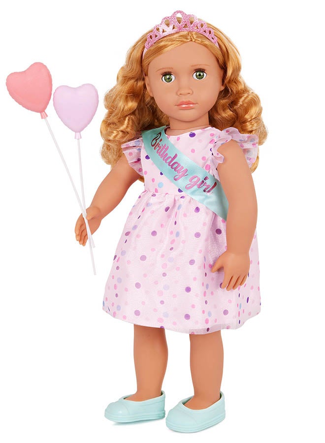 Our Generation Fashionable 18-inch Girl Doll with Frilly Party Dress & Shoes, Gifting Toys, Age 6+ years, Character-Esme - Image 3