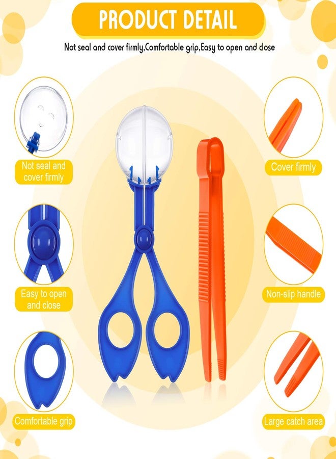 Mudder ألعاب المهارات الحركية الدقيقة من مادير 12 قطعة تشمل 6 مغارف يدوية و6 ملاقط عملاقة لمراقبة الحشرات أدوات استكشاف الفناء الخارجي أداة حسية للتعلم في الصف استكشاف الطبيعة والملاحظة - Image 3