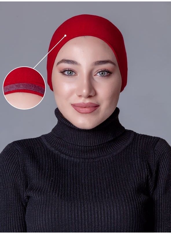 Nanak Claret Red Lycra Non-Slip Bonnet  - Image 1