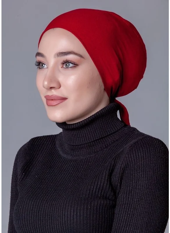 ناناك Claret Red Lycra Non-Slip Bonnet