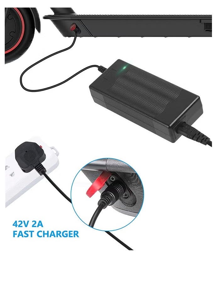Toy Box - UK Plug Electric Scooter Charger 42V 2A Power Supply Adapter for Xiaomi Electric Bike Scooter With 8mm Jack - Image 1