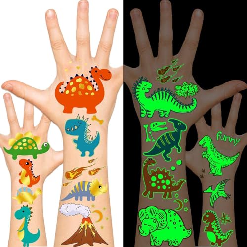 Leesgel Temporary Tattoos for Kids - Dinosaur Fake Tattoos for Birthday Decoration, Party Favors, Prizes for Classroom, Trick or Treat, Goodie Bag Stuffers, Stocking Stuffers and Gifts-37 Styles - Image 1